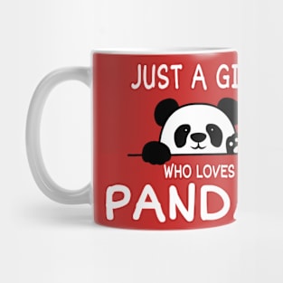 Just a Girl Pandas Desing Mug